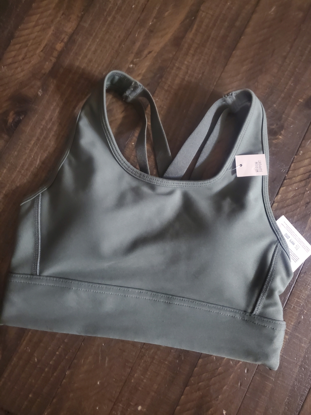 DSG Muted Olive Strappy Compression Sports Bra